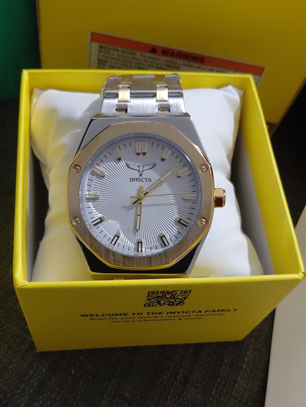 Invicta Men's Two-Tone Watch - Silver & Gold Accents 43mm